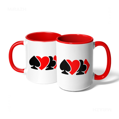 AllSuitsInline Ceramic Mug 07 White Red