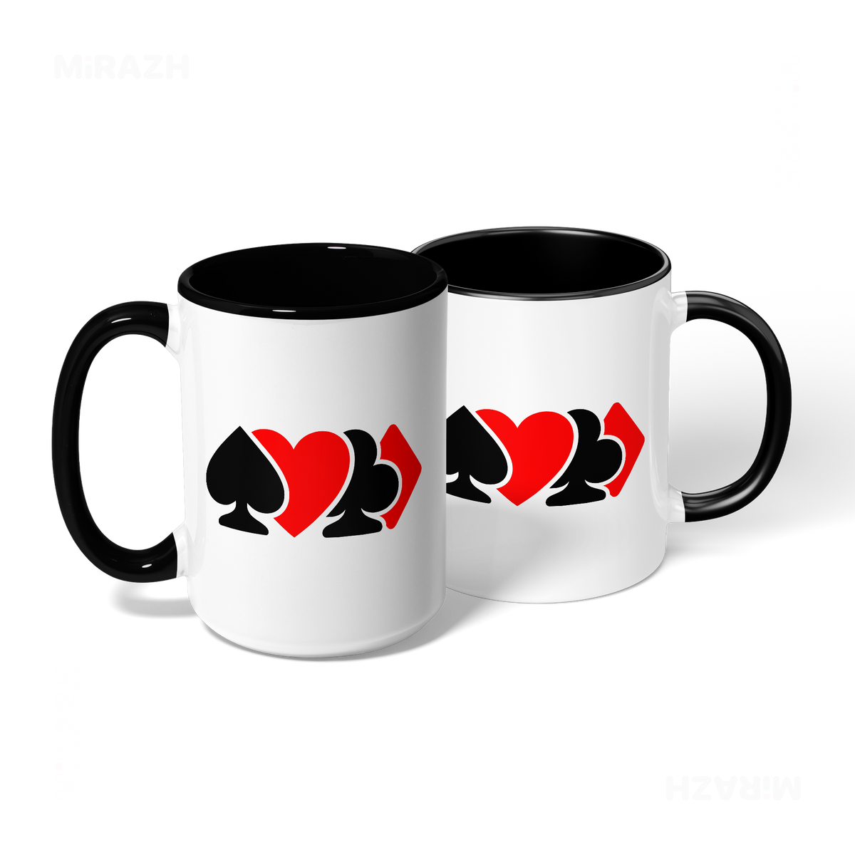 AllSuitsInline Ceramic Mug 08 White Black