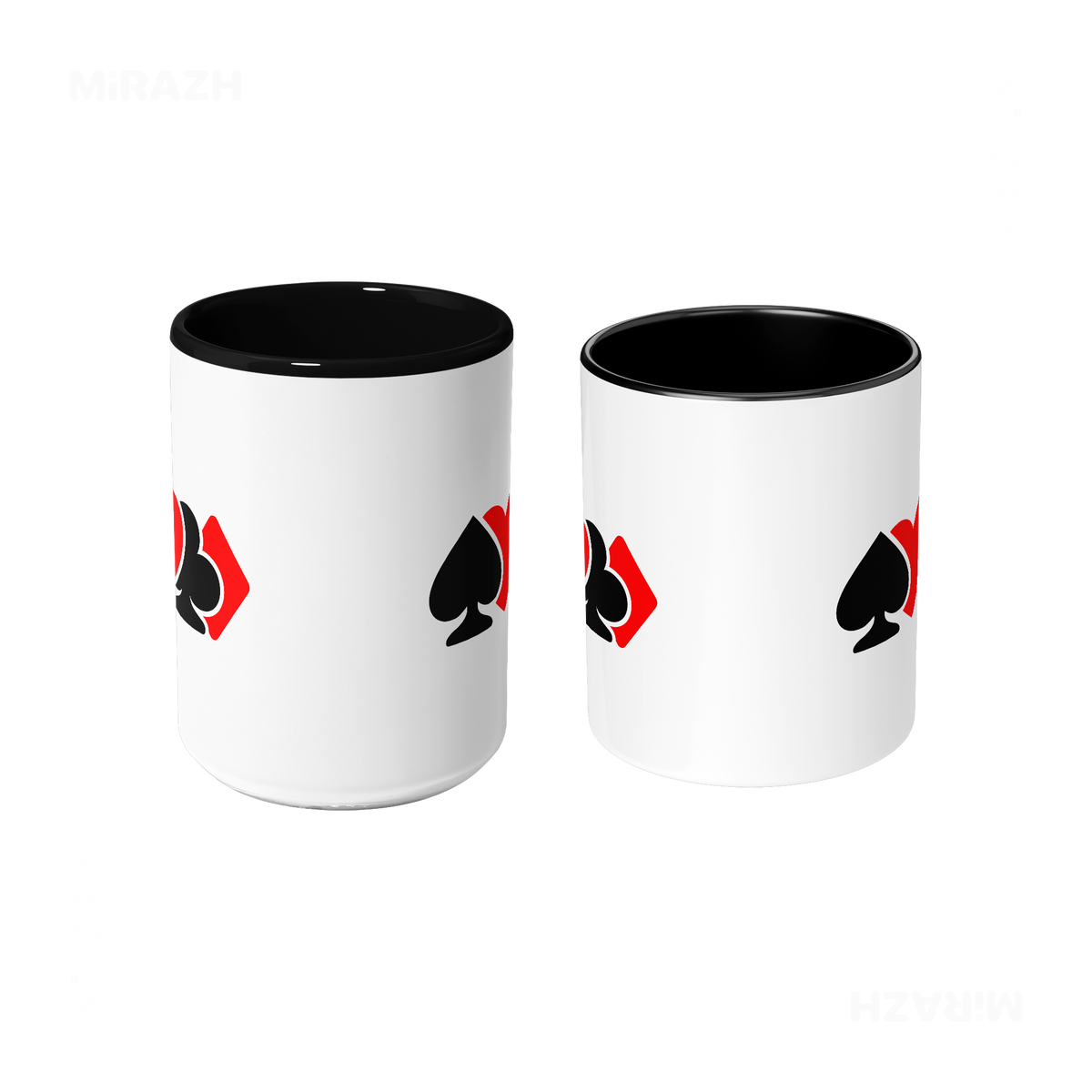 AllSuitsInline Ceramic Mug 09 White Black