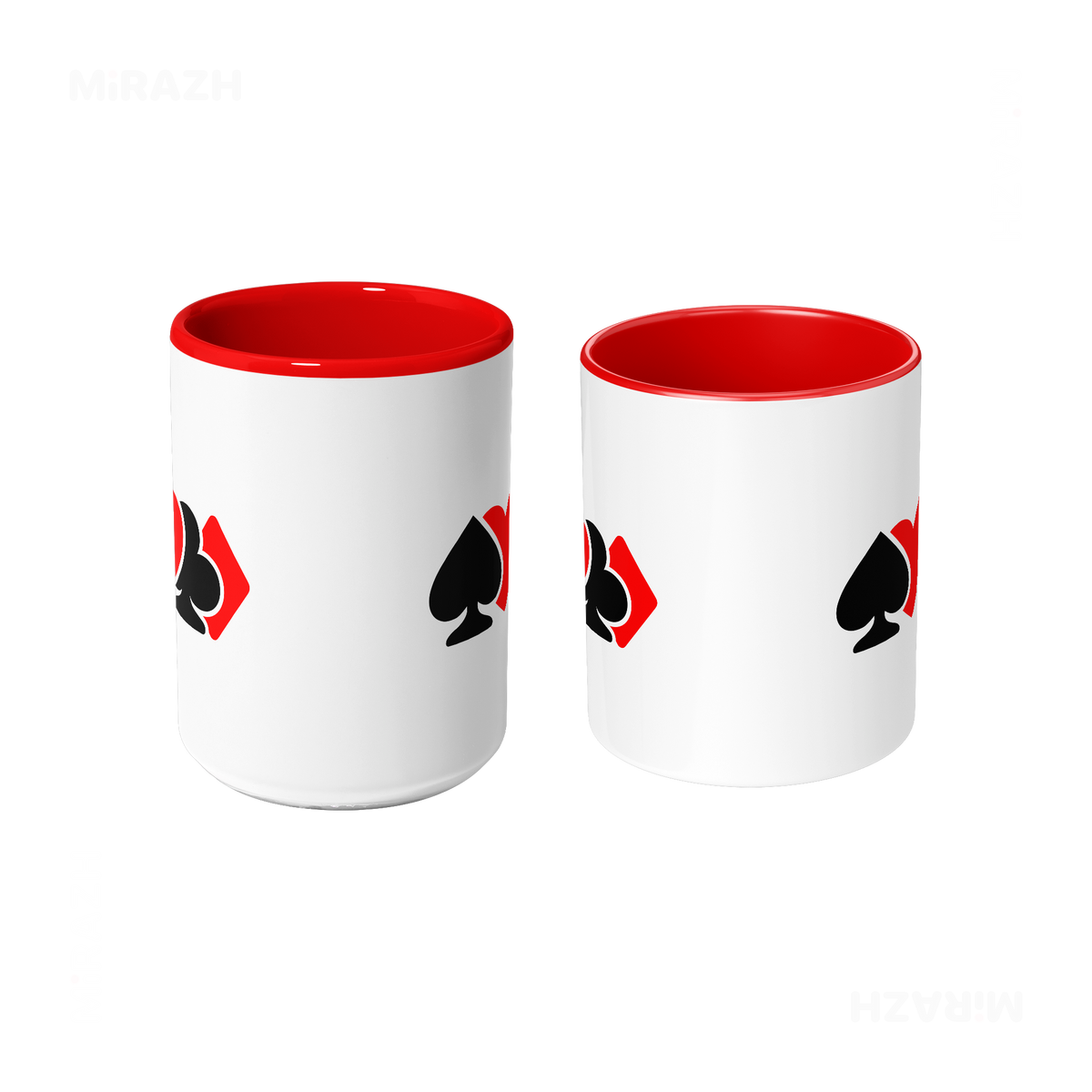 AllSuitsInline Ceramic Mug 09 White Red