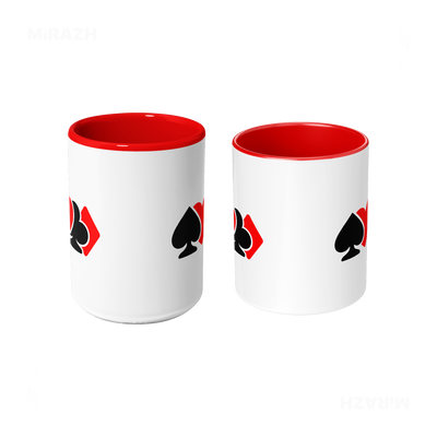 AllSuitsInline Ceramic Mug 09 White Red