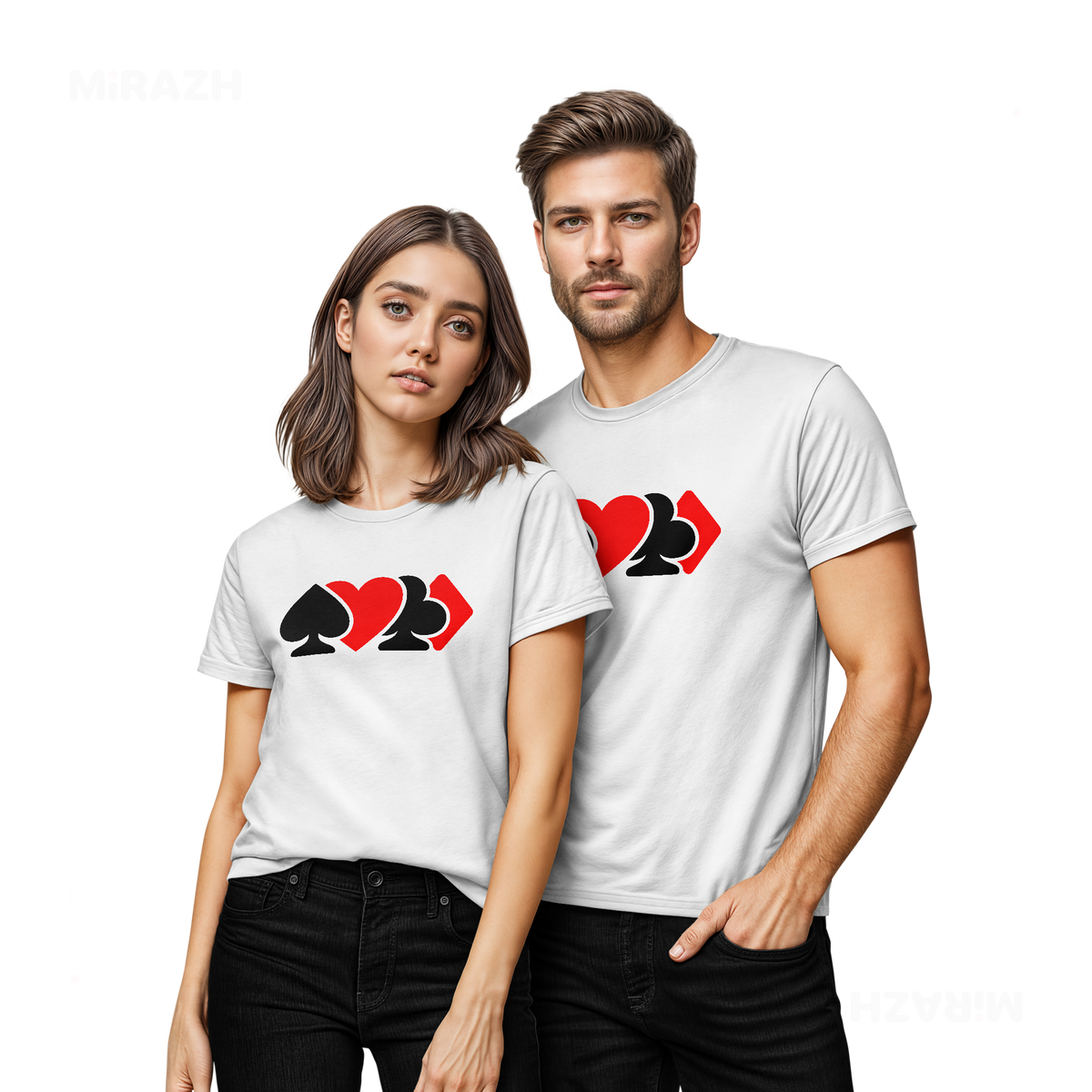 AllSuitsInline Couple T Shirt 02 White