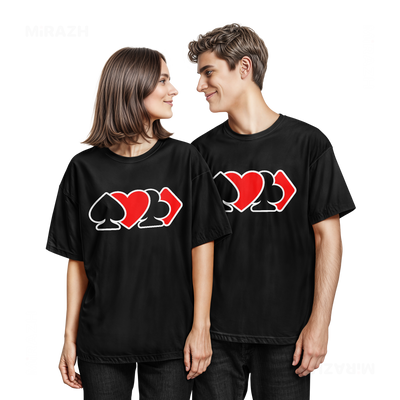 AllSuitsInline Couple T Shirt 05 Black