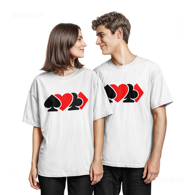 AllSuitsInline Couple T Shirt 05 White