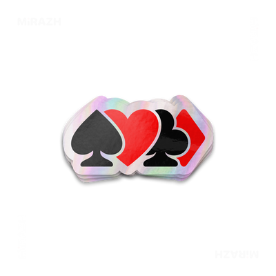 AllSuitsInline Die Cut Holographic Sticker 01