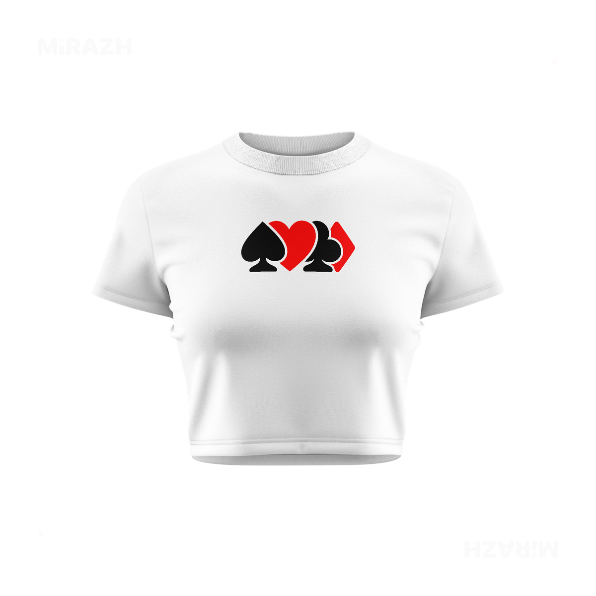 AllSuitsInline Fitted Crop Top 01 White