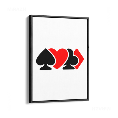 AllSuitsInline Framed Canvas 01 Black Wood