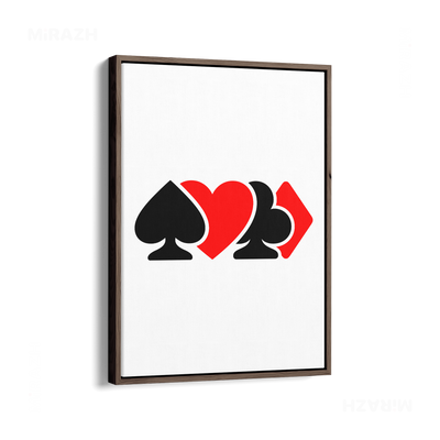 AllSuitsInline Framed Canvas 01 Dark Wood