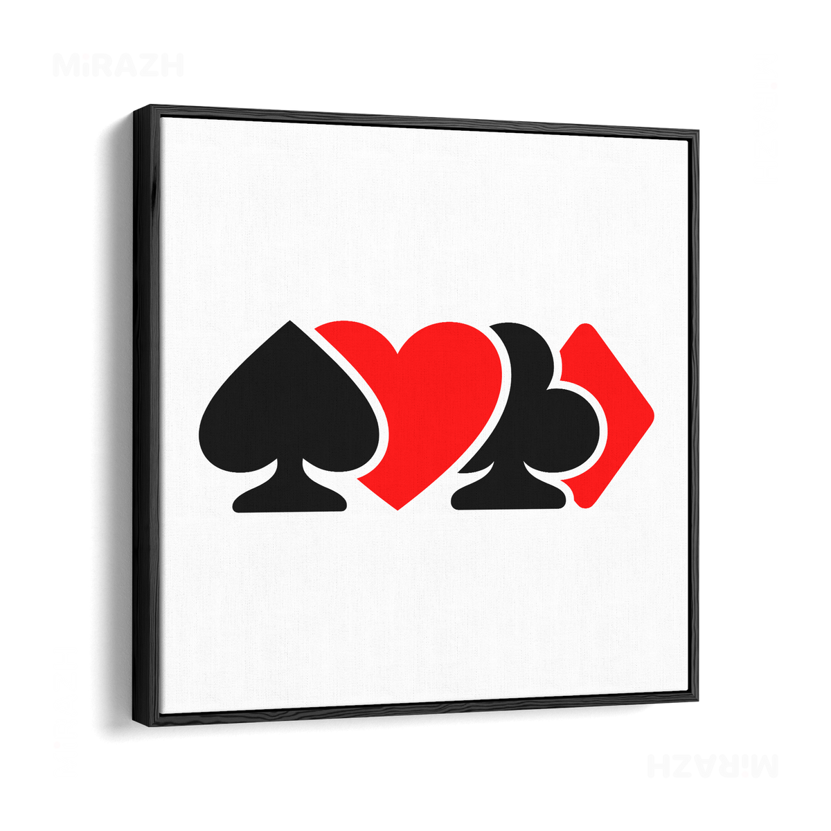 AllSuitsInline Framed Canvas 04 Black Wood