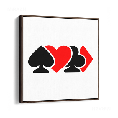 AllSuitsInline Framed Canvas 04 Dark Wood