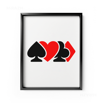 AllSuitsInline Framed Poster 01 Black Aluminum
