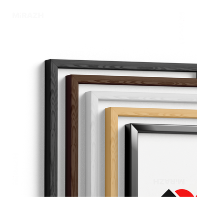 AllSuitsInline Framed Poster 02 Natural Wood