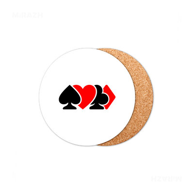 AllSuitsInline High Gloss Coaster 01 Round