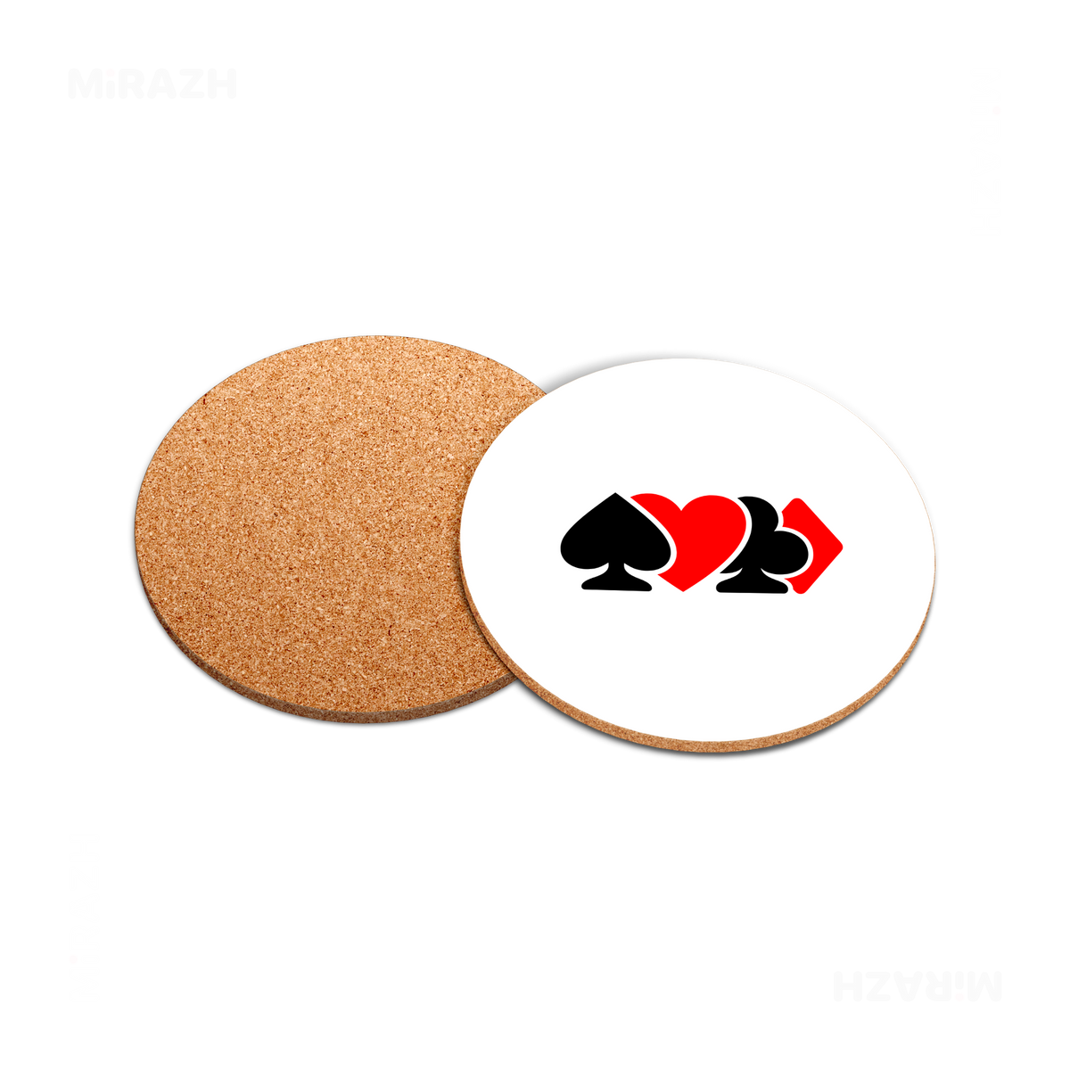 AllSuitsInline High Gloss Coaster 05 Round