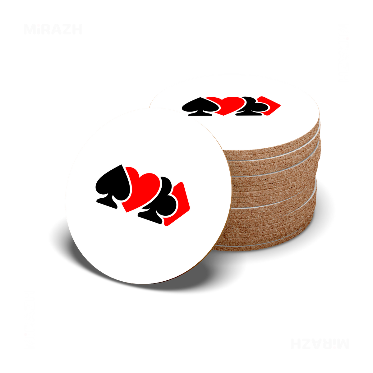AllSuitsInline High Gloss Coaster 06 Round