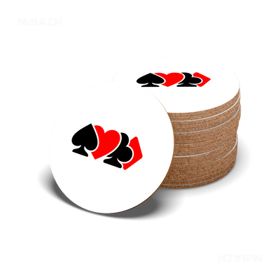 AllSuitsInline High Gloss Coaster 06 Round