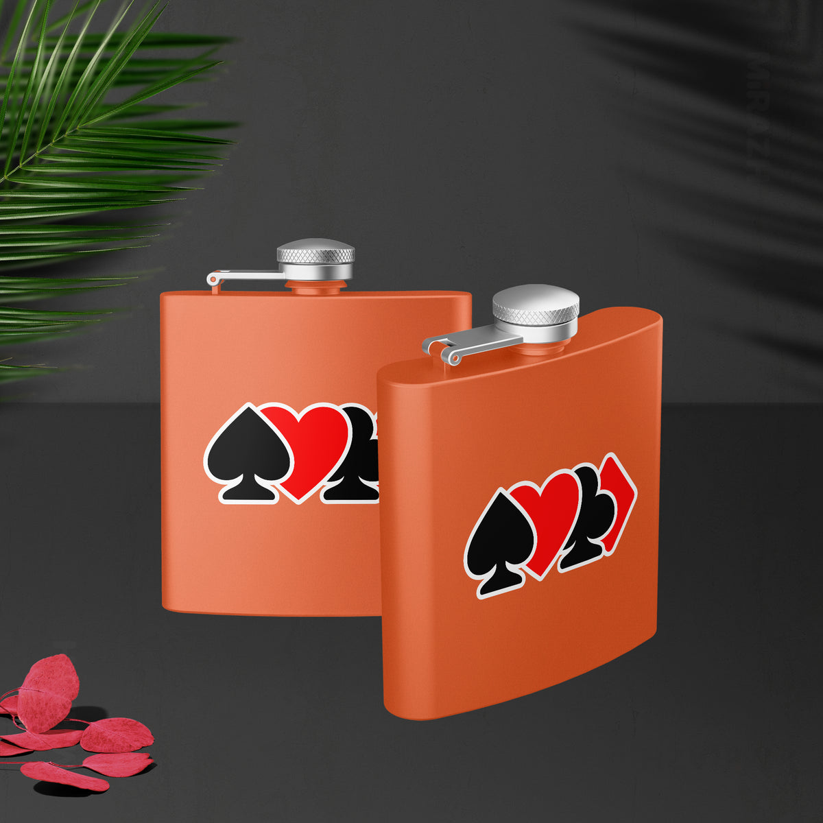 AllSuitsInline Hip Flasks 02 Orange