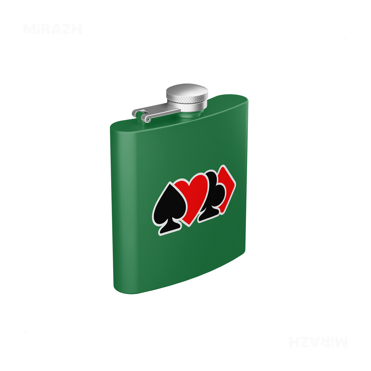 AllSuitsInline Hip Flasks 03 Green