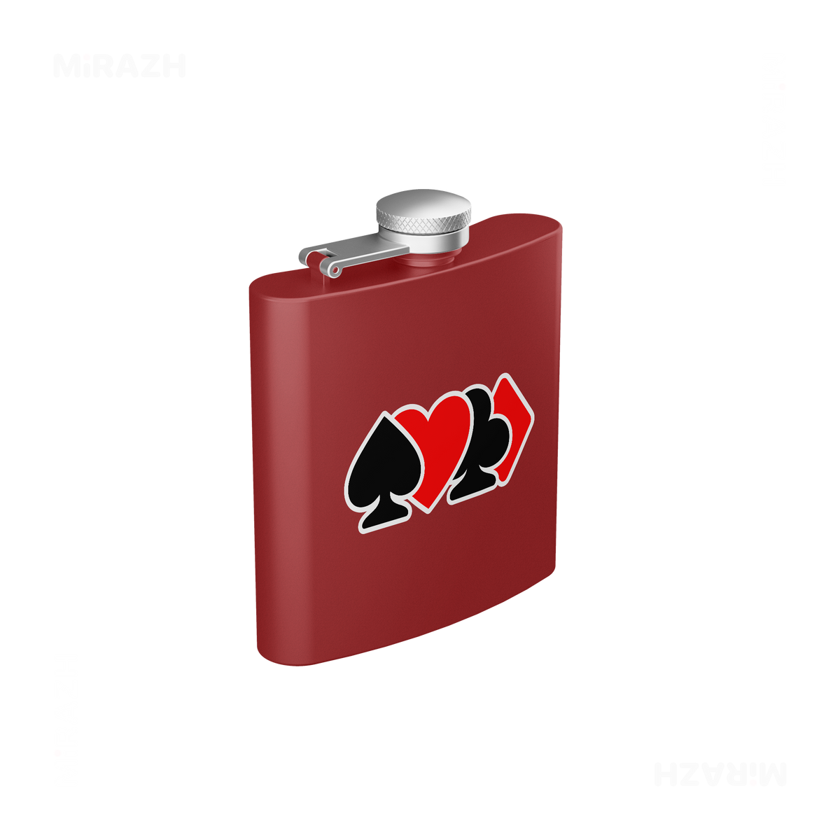 AllSuitsInline Hip Flasks 03 Red