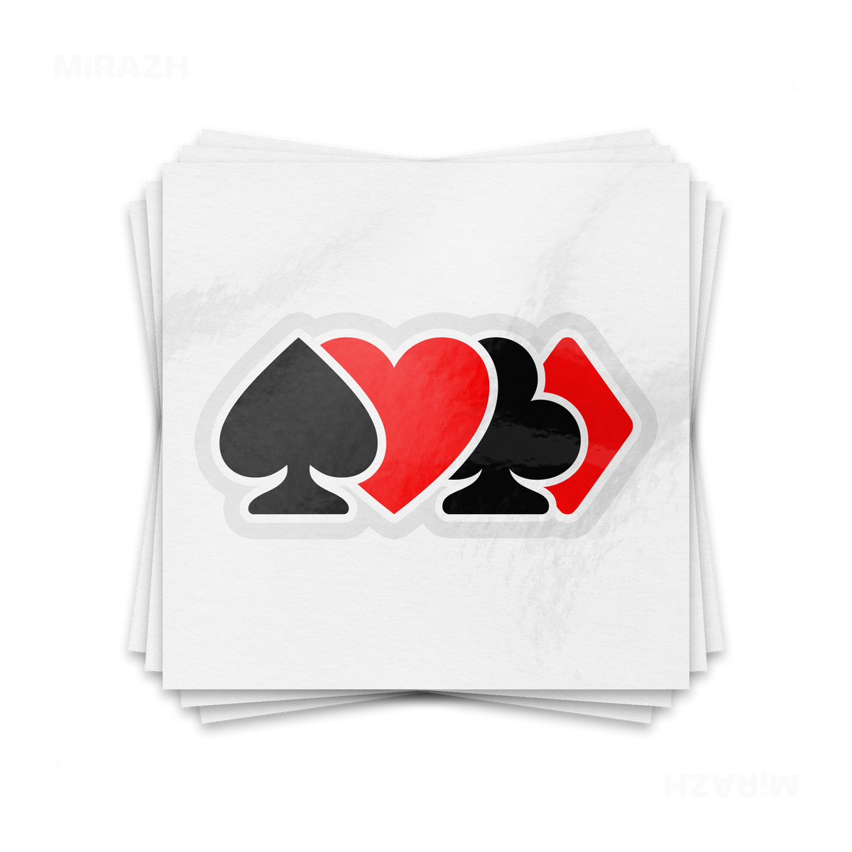 AllSuitsInline Kiss Cut Sticker 01 Clear