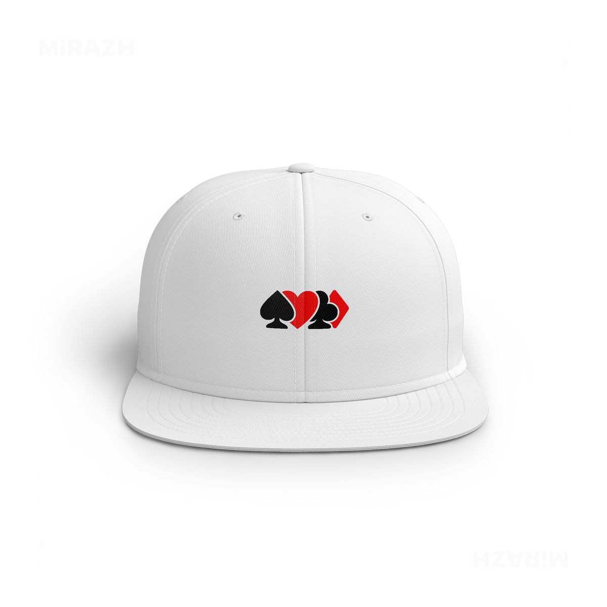 AllSuitsInline Snapback Caps 01 White DTF