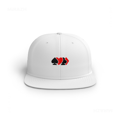 AllSuitsInline Snapback Caps 01 White DTF