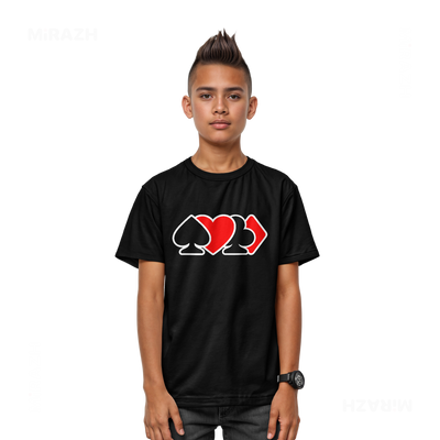 AllSuitsInline Youth T Shirt 03 Black
