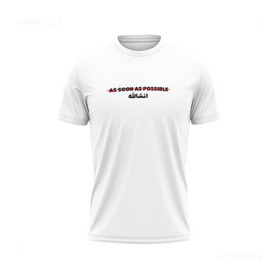 AsSoonAsInshallah Adult T Shirt 01 White