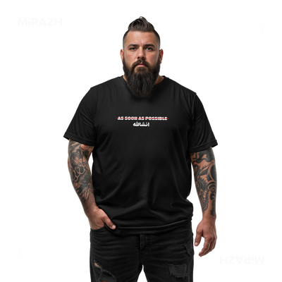 AsSoonAsInshallah Adult T Shirt 05 Black