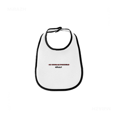 AsSoonAsInshallah Baby Bibs 01 White Black