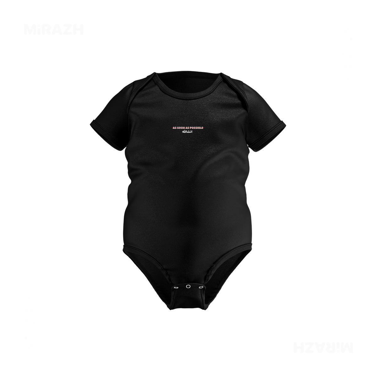 AsSoonAsInshallah Baby Onesies 01 Black