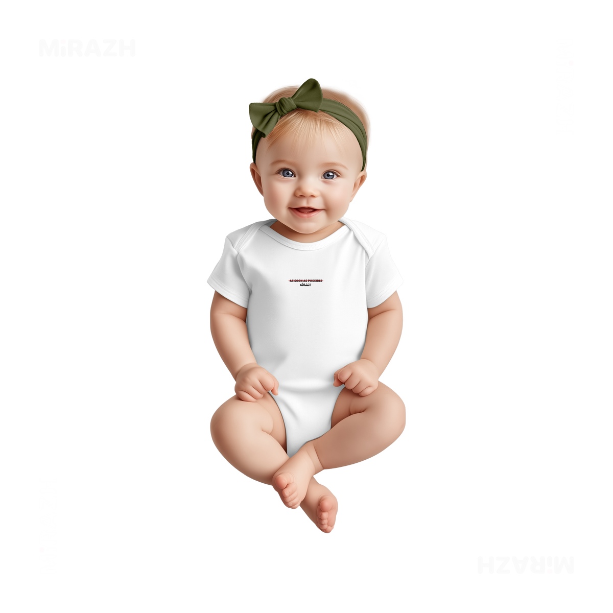 AsSoonAsInshallah Baby Onesies 02 White