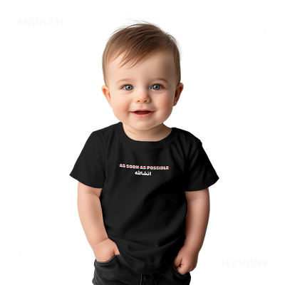 AsSoonAsInshallah Baby T Shirt 03 Black