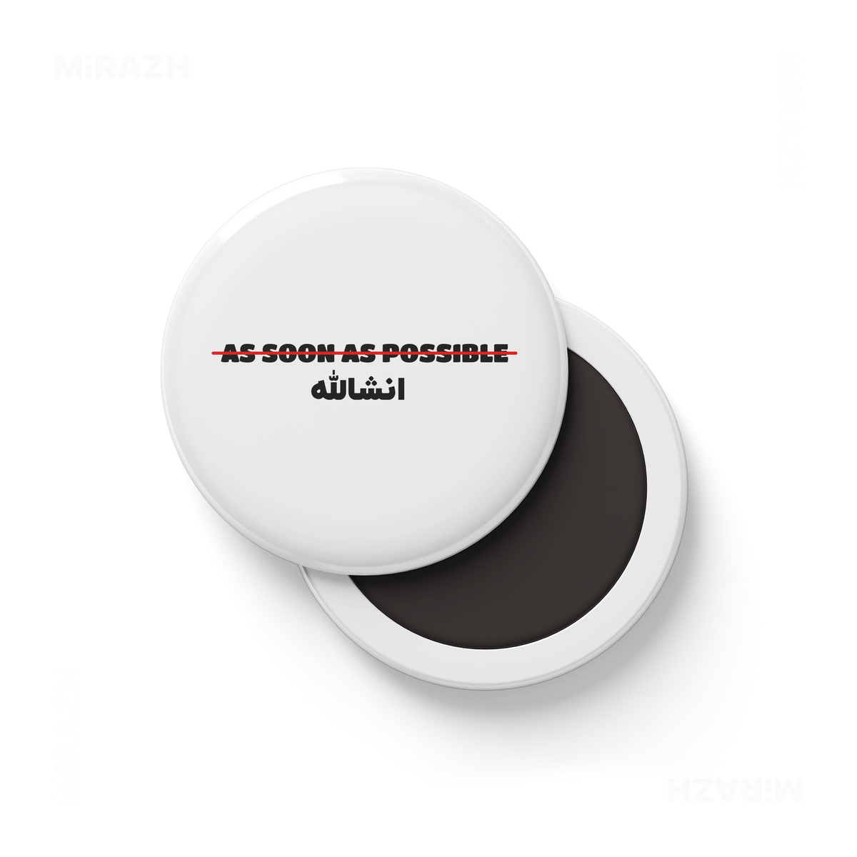 AsSoonAsInshallah Button Magnet 01 Round