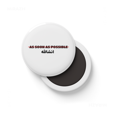 AsSoonAsInshallah Button Magnet 01 Round