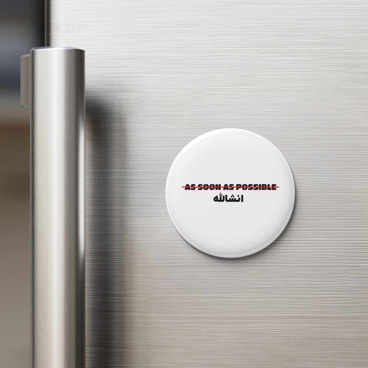AsSoonAsInshallah Button Magnet 02 Round