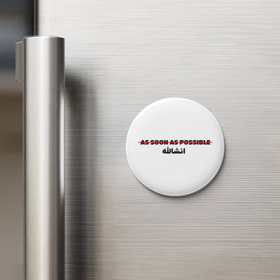 AsSoonAsInshallah Button Magnet 02 Round