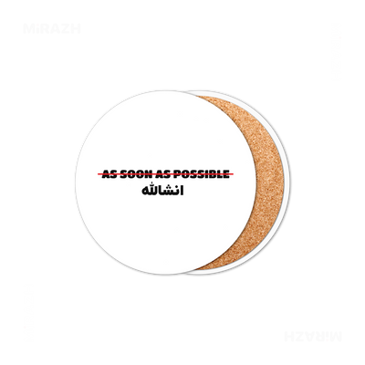 AsSoonAsInshallah Ceramic Coaster 01 Round