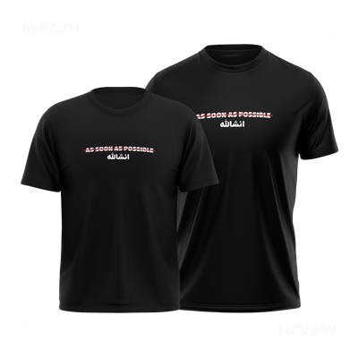AsSoonAsInshallah Couple T Shirt 01 Black