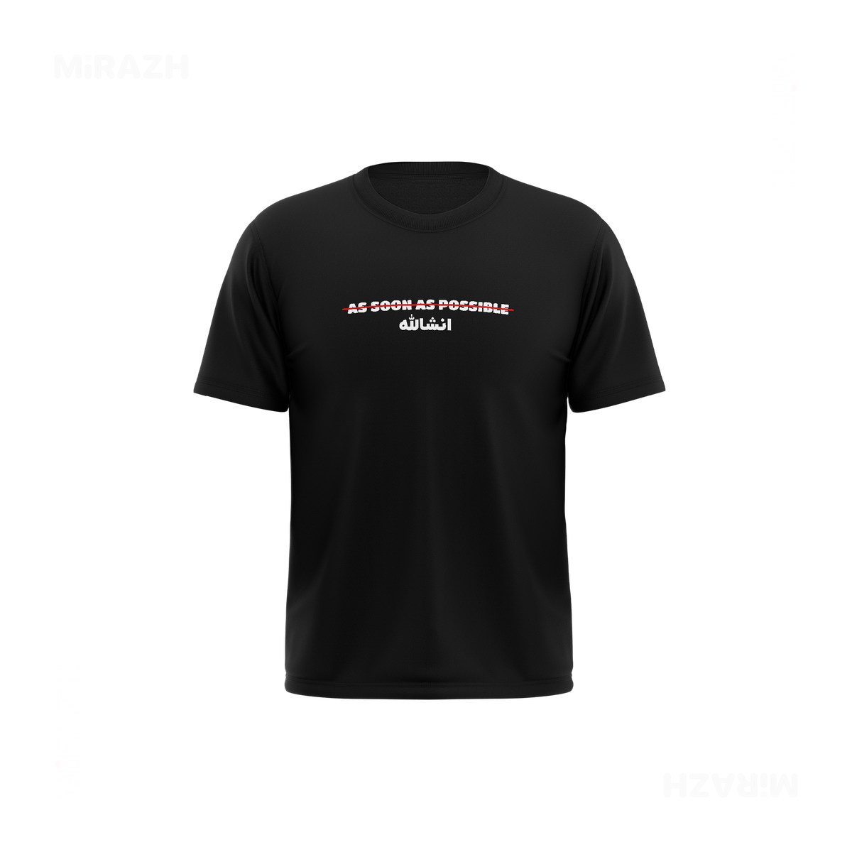 AsSoonAsInshallah Couple T Shirt 03 Black