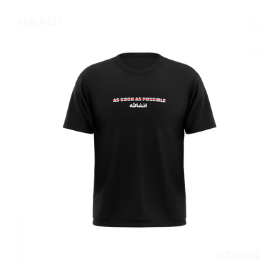 AsSoonAsInshallah Couple T Shirt 03 Black