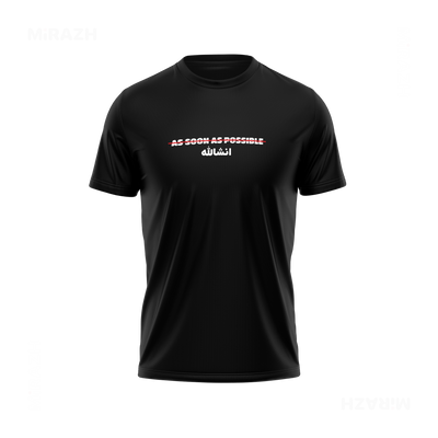 AsSoonAsInshallah Couple T Shirt 04 Black