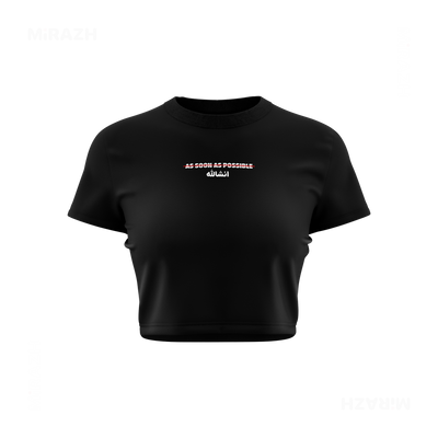 AsSoonAsInshallah Fitted Crop Top 01 Black