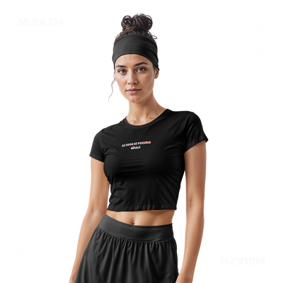 AsSoonAsInshallah Fitted Crop Top 02 Black
