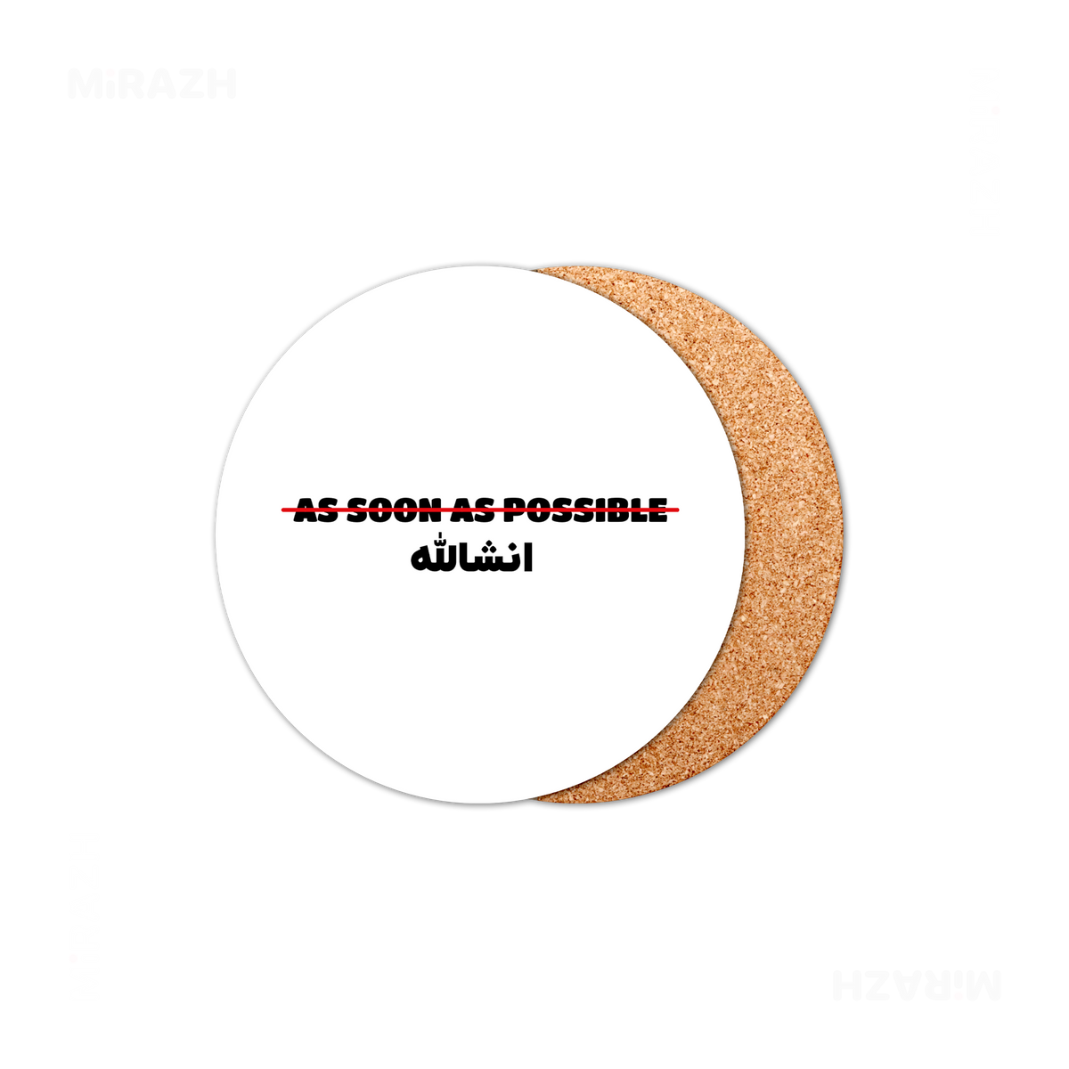 AsSoonAsInshallah High Gloss Coaster 01 Round