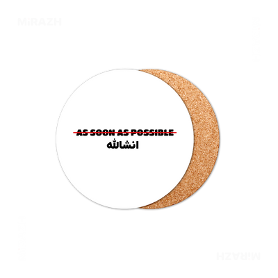 AsSoonAsInshallah High Gloss Coaster 01 Round