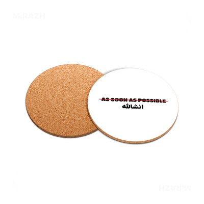 AsSoonAsInshallah High Gloss Coaster 05 Round