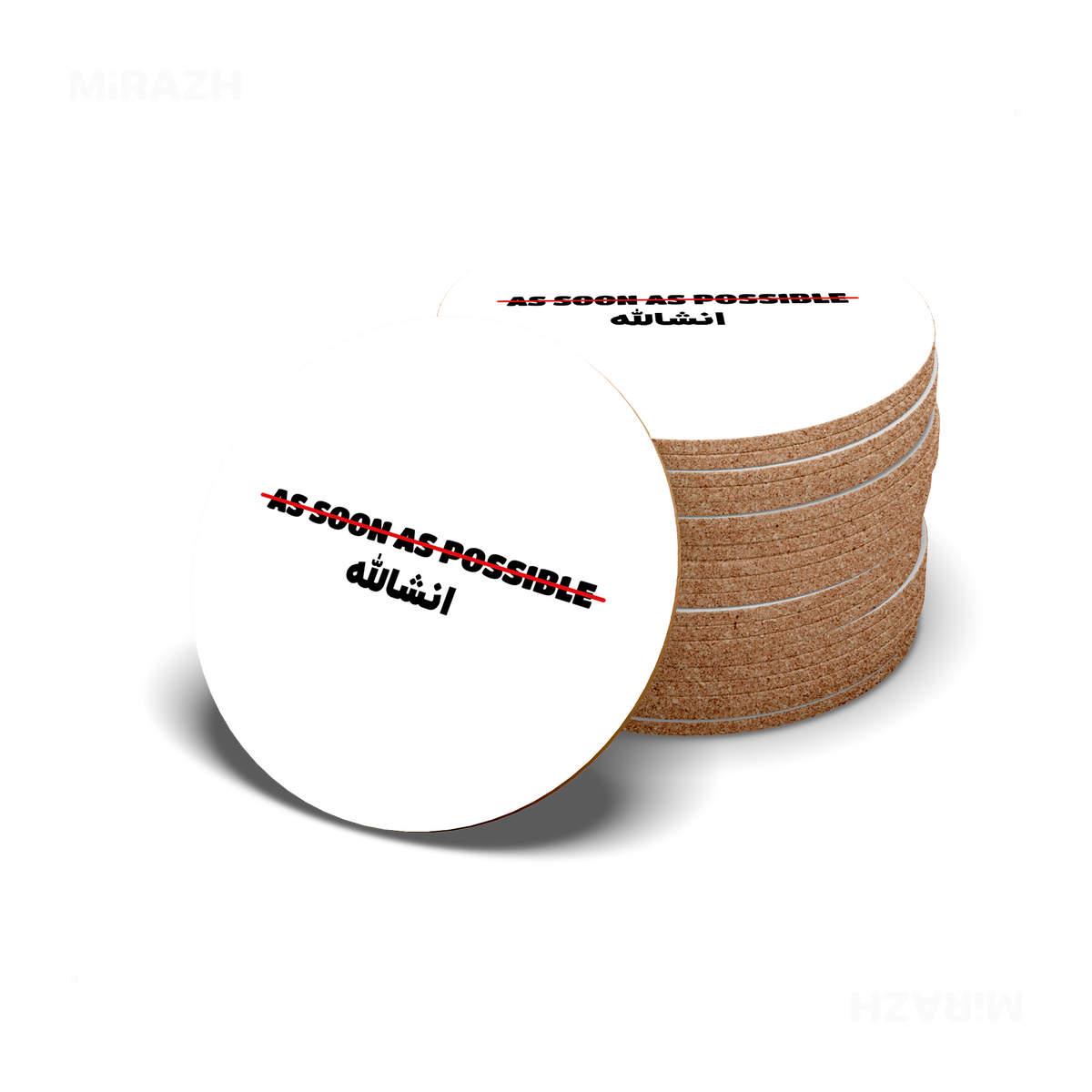AsSoonAsInshallah High Gloss Coaster 06 Round