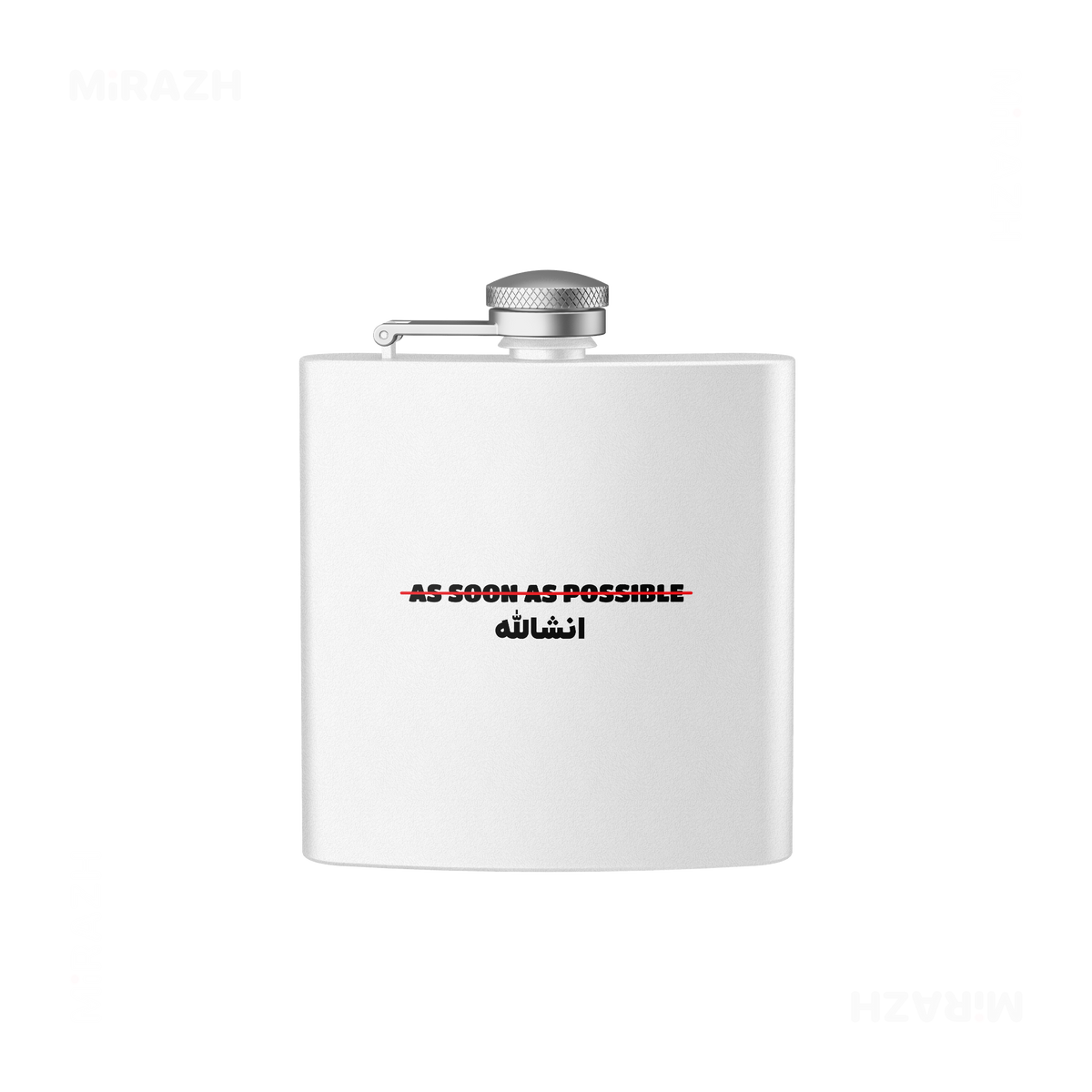 AsSoonAsInshallah Hip Flasks 01 White