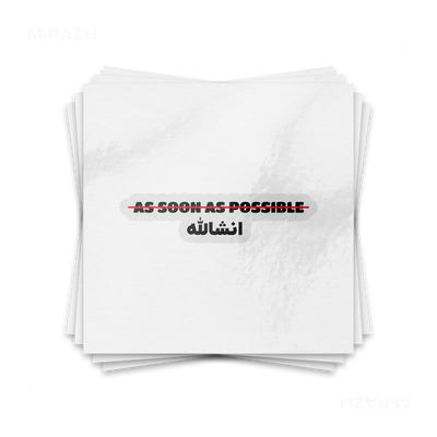 AsSoonAsInshallah Kiss Cut Sticker 01 Clear
